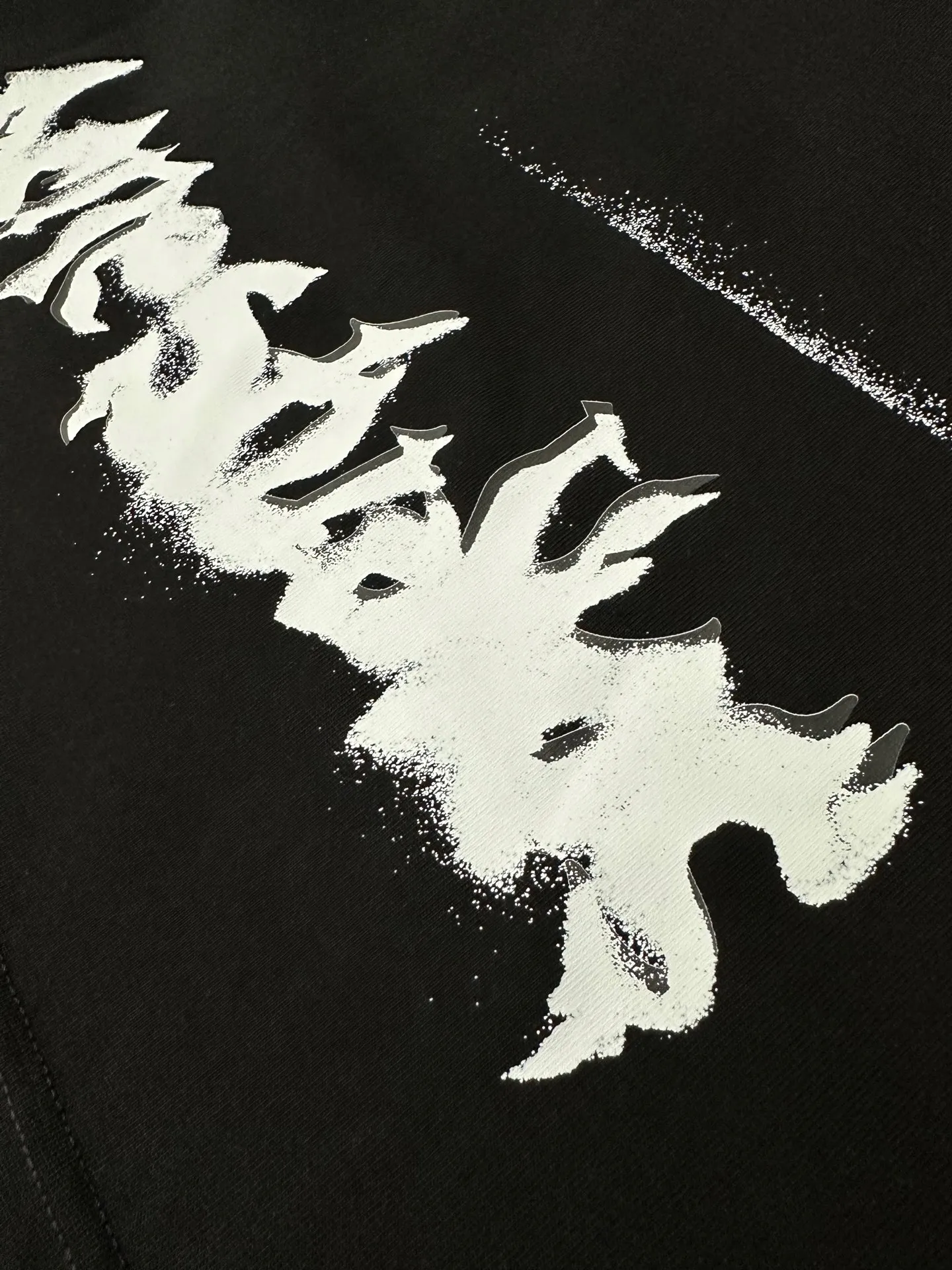 165 Acne studio FW 26 Gothic style distressed logo long-sleeved T-shirt Fabric: High-definition super heavyweight cotton double yarn compact Xinjiang cotton Weight gram Paired with 2*2 Salona rib Clean cloth surface Clear cloth texture Tight and stiff High color fastness No change in shape No Color Change Customized hardware Thread Accessories Matching version Men and women Same Style Color: Black Cream White Size: XS S M L XL